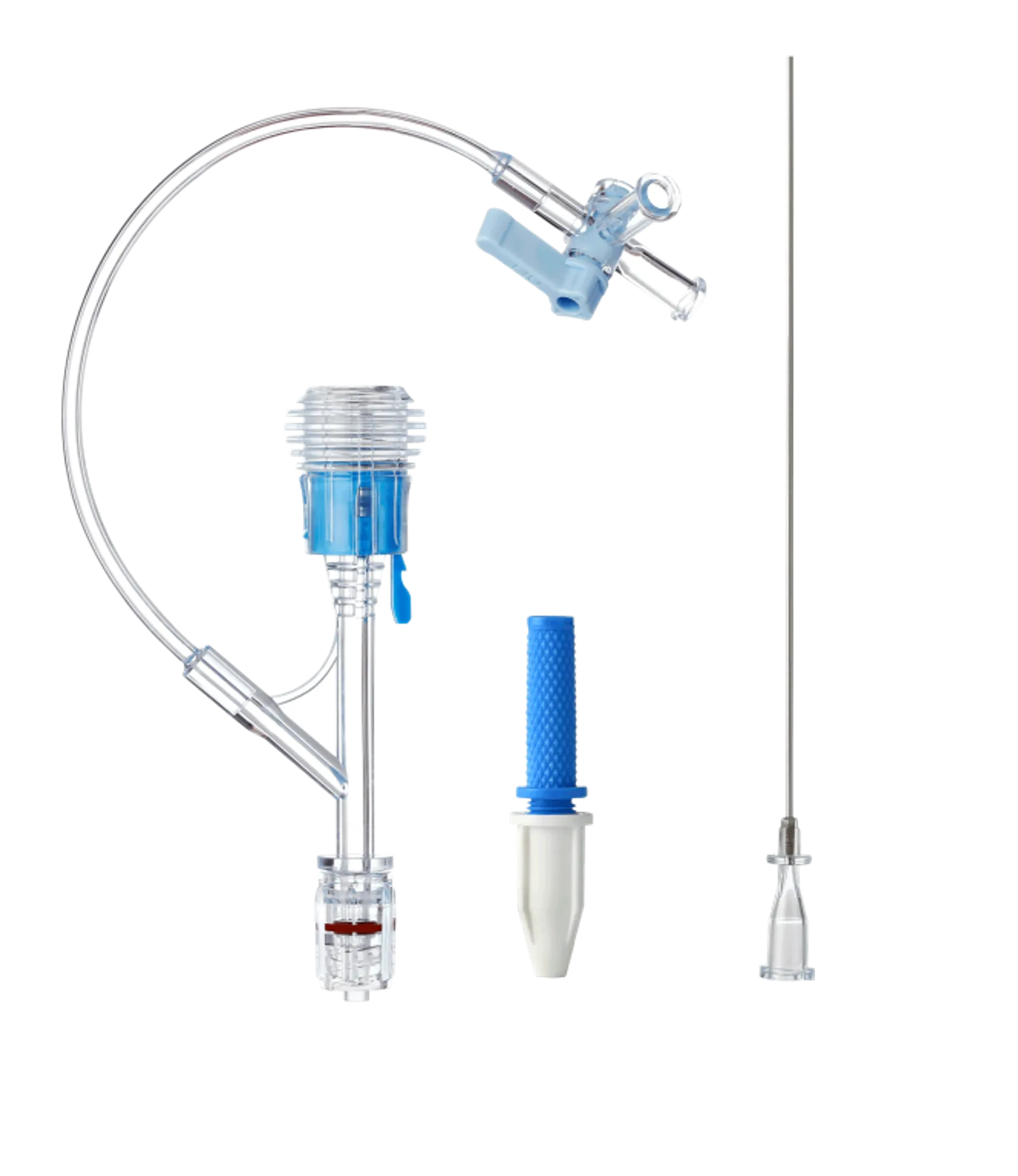 Push-Click Y connector kit with extension tubing